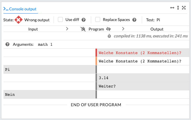 Konsolenausgabe verstehen 2.2