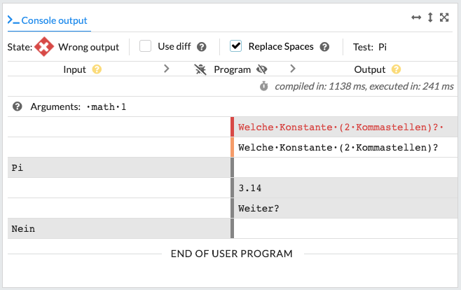 Konsolenausgabe verstehen 2.3