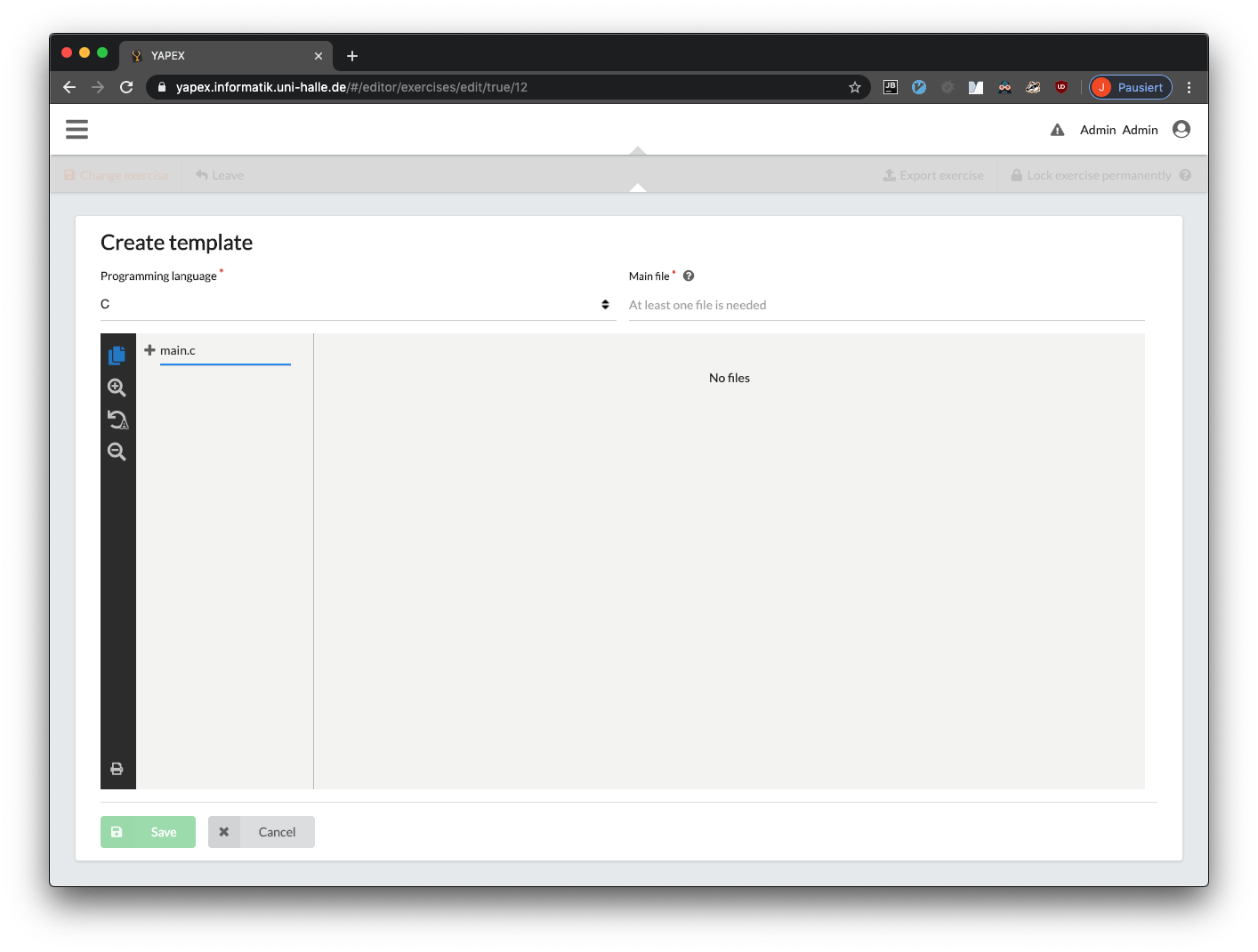 Code Template Dialog